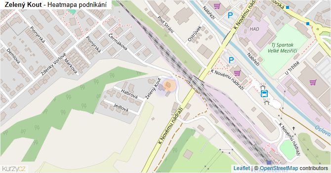 Zelený Kout - mapa podnikání