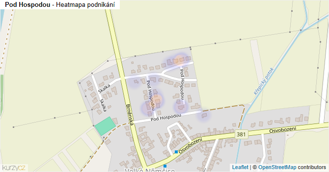 Pod Hospodou - mapa podnikání