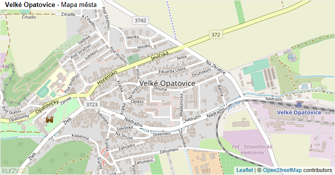 Velké Opatovice - mapa města