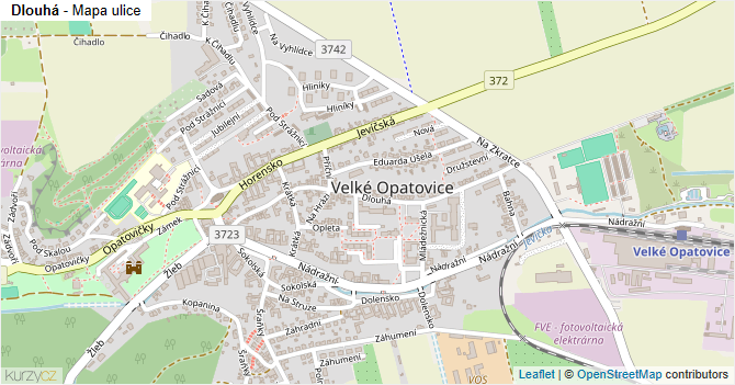 Dlouhá - mapa ulice