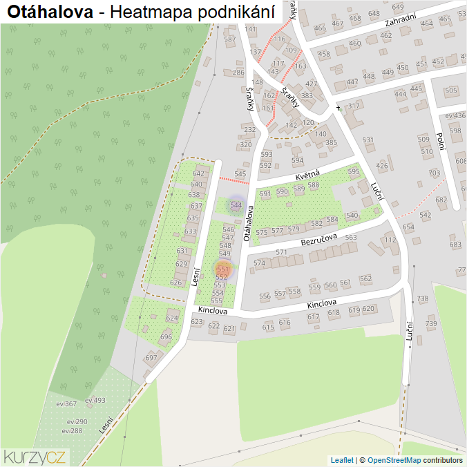 Mapa Otáhalova - Firmy v ulici.