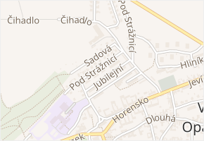 Pod Strážnicí v obci Velké Opatovice - mapa ulice