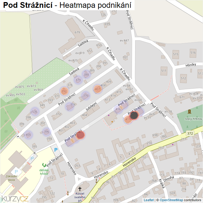Mapa Pod Strážnicí - Firmy v ulici.