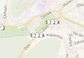 Žleb v obci Velké Opatovice - mapa ulice