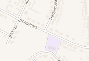 Bří Mrštíků v obci Velké Pavlovice - mapa ulice