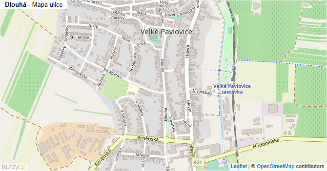 Dlouhá - mapa ulice