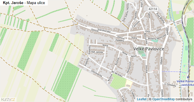 Kpt. Jaroše - mapa ulice
