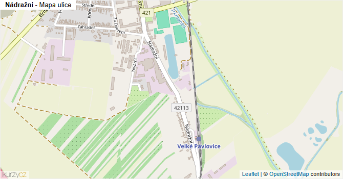 Nádražní - mapa ulice