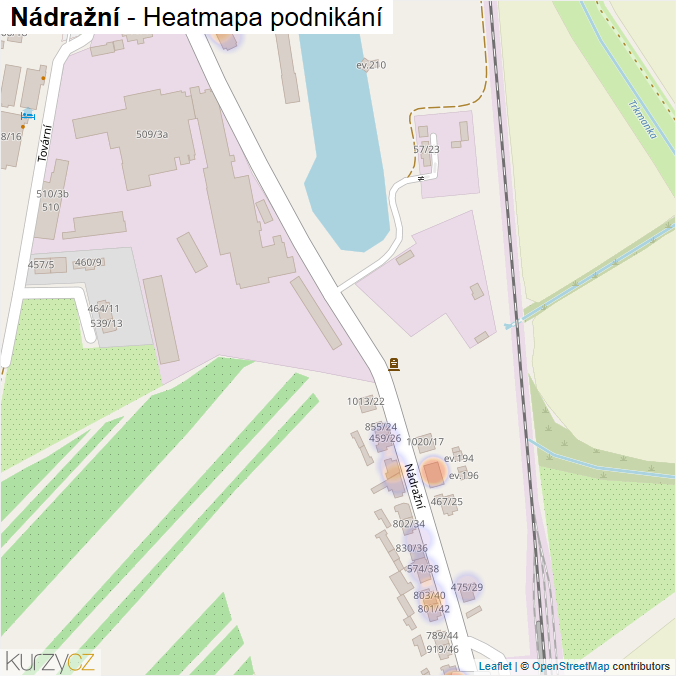 Mapa Nádražní - Firmy v ulici.