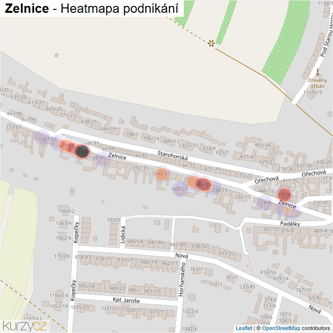 Mapa Zelnice - Firmy v ulici.