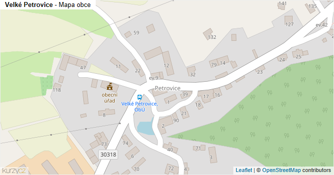 Velké Petrovice - mapa obce