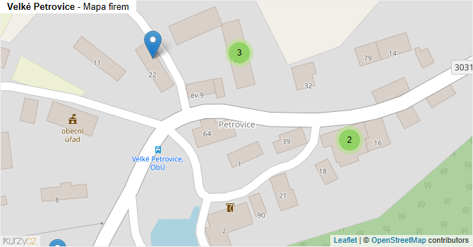 Velké Petrovice - mapa firem