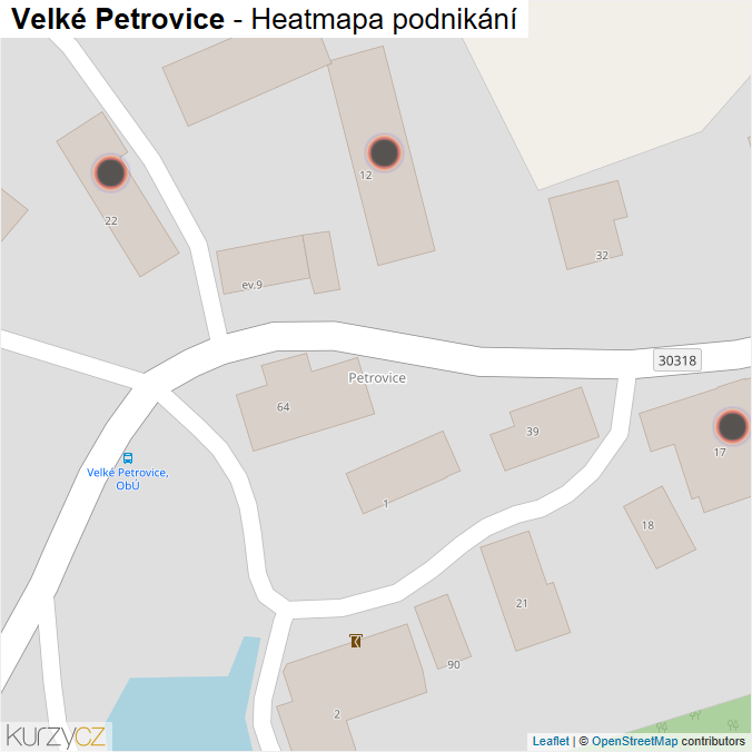 Mapa Velké Petrovice - Firmy v obci.