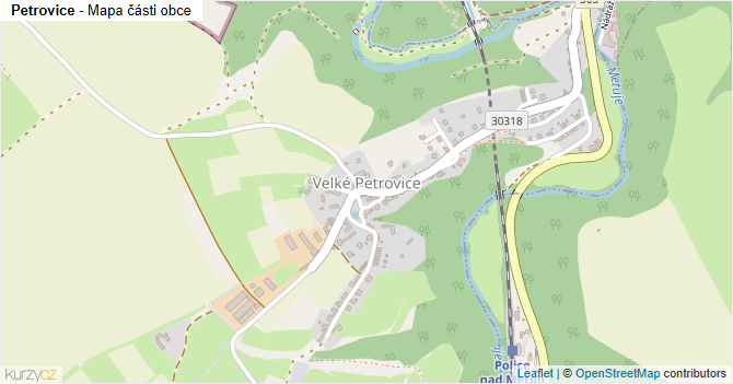 Petrovice - mapa části obce