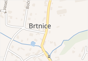 Brtnice v obci Velké Popovice - mapa části obce