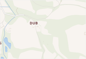 Dub v obci Velké Popovice - mapa části obce