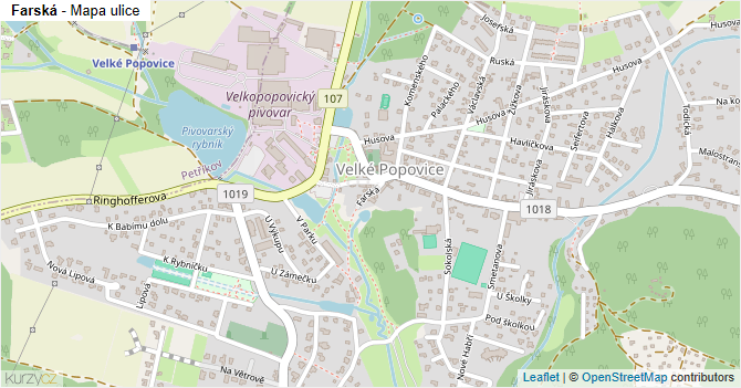 Farská - mapa ulice