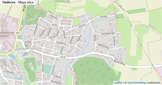 Haškova - mapa ulice