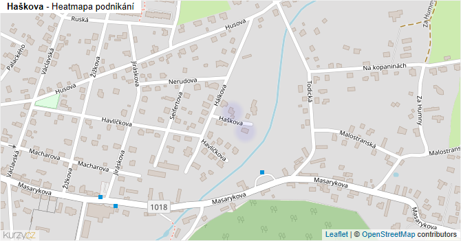Haškova - mapa podnikání
