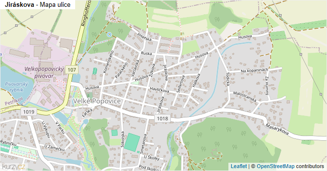 Jiráskova - mapa ulice
