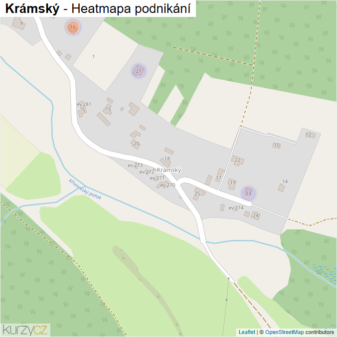 Mapa Krámský - Firmy v části obce.