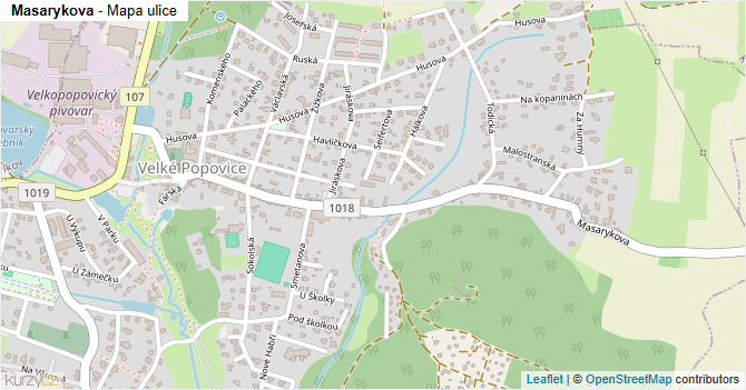 Masarykova - mapa ulice