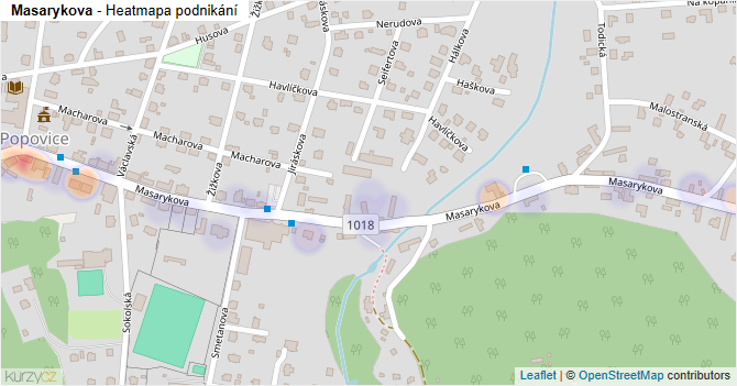 Masarykova - mapa podnikání