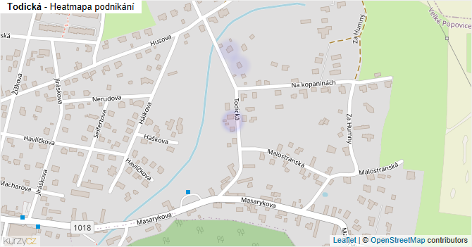 Todická - mapa podnikání