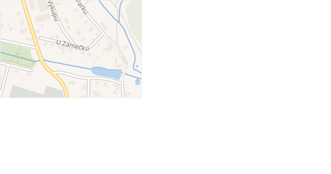 U zámečku v obci Velké Popovice - mapa ulice