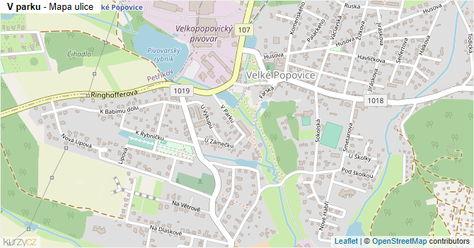 V parku - mapa ulice
