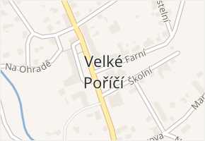 Velké Poříčí v obci Velké Poříčí - mapa části obce