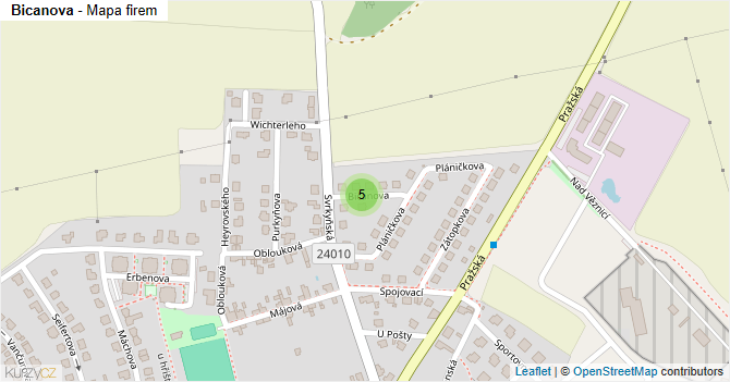 Bicanova - mapa firem