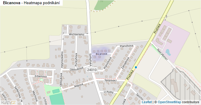 Bicanova - mapa podnikání