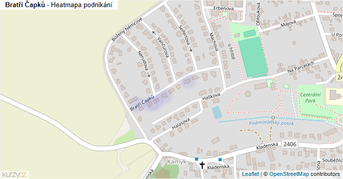 Bratří Čapků - mapa podnikání
