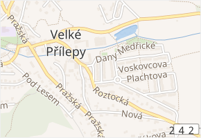 Högerova v obci Velké Přílepy - mapa ulice