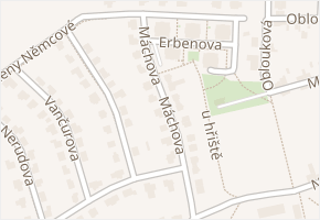 Máchova v obci Velké Přílepy - mapa ulice