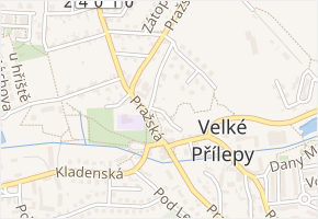 Na Skalce v obci Velké Přílepy - mapa ulice