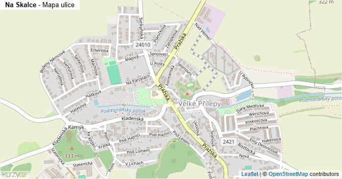 Na Skalce - mapa ulice