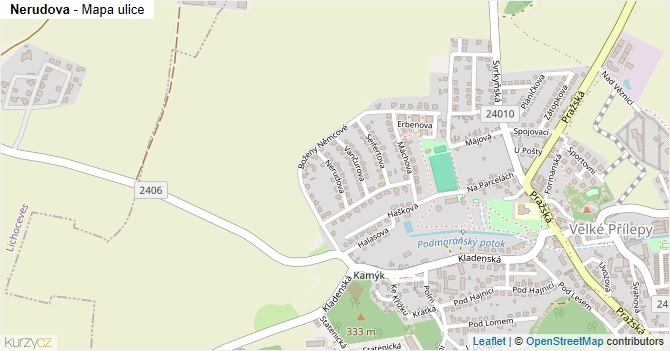 Nerudova - mapa ulice