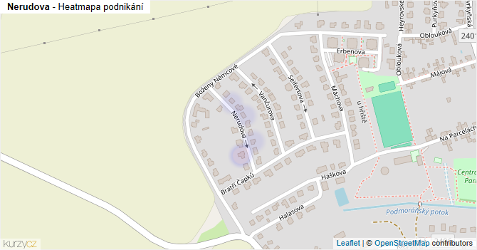 Nerudova - mapa podnikání