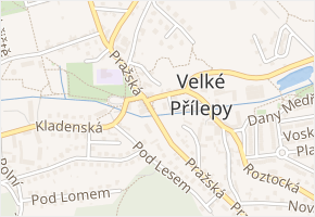 Pláničkova v obci Velké Přílepy - mapa ulice