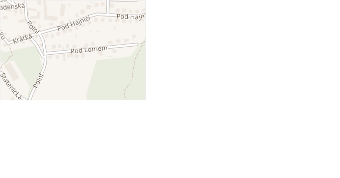 Pod Lomem v obci Velké Přílepy - mapa ulice