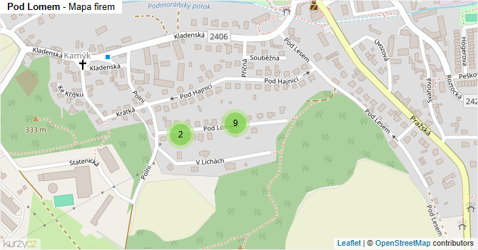 Pod Lomem - mapa firem