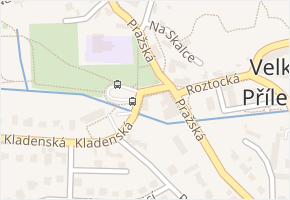 Pražská v obci Velké Přílepy - mapa ulice