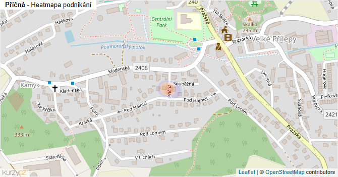 Příčná - mapa podnikání
