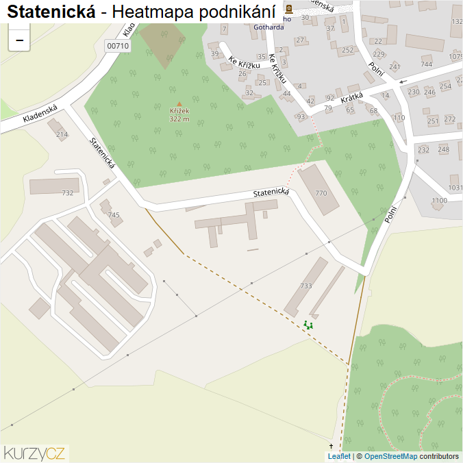 Mapa Statenická - Firmy v ulici.