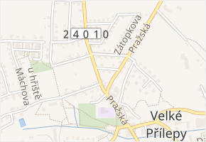 U Pošty v obci Velké Přílepy - mapa ulice