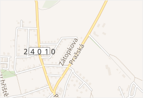Zátopkova v obci Velké Přílepy - mapa ulice