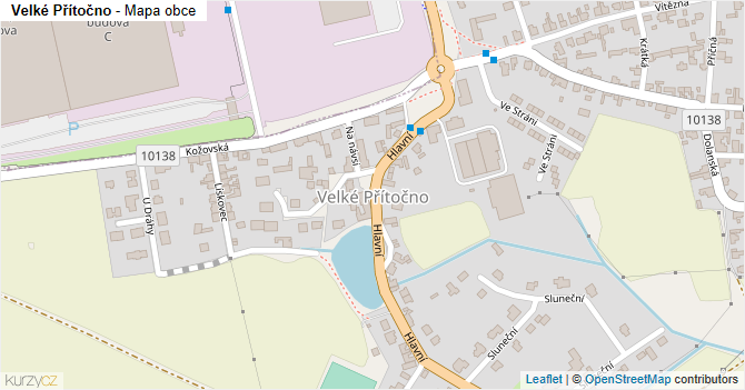 Velké Přítočno - mapa obce