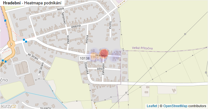 Hradební - mapa podnikání